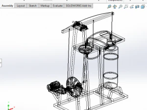 Stirling steam power engine electric generator 3D Model
