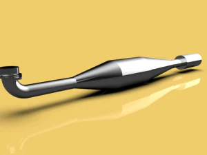 3d motosiklet susturucu motosiklet egzoz bisiklet yarışı 3D Model