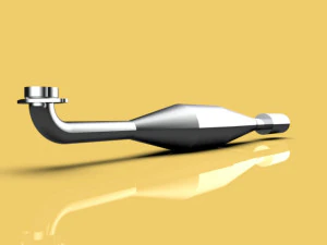 3d motosiklet susturucu motosiklet egzoz bisiklet yarışı 3D Model