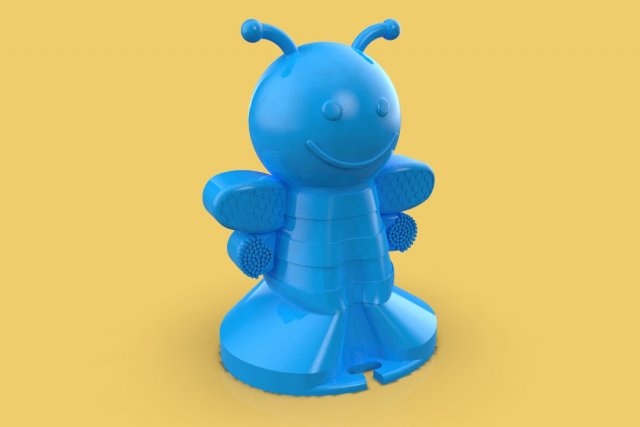 cute baby rattle teether toy bee wasp 3D मॉडल .c4d .max .obj .3ds .fbx .stl .blend 