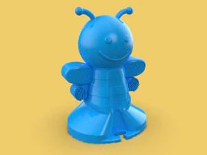 schattige babyrammelaar bijtring speelgoedbij wesp 3D Model