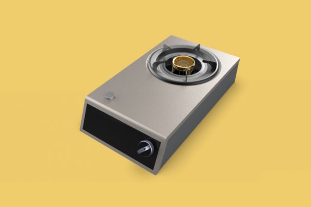 kitchen burner gas stove oven cooking 3D 모델 .c4d .max .obj .3ds .fbx .stl .blend 