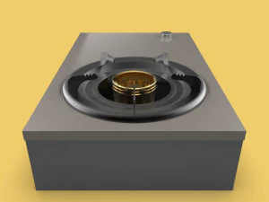kitchen burner gas stove oven cooking 3D Model