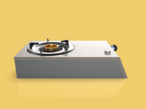 kitchen burner gas stove oven cooking 3D 모델