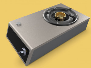 kitchen burner gas stove oven cooking 3D 모델