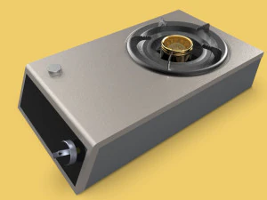 kitchen burner gas stove oven cooking 3D Model