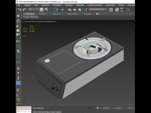 kitchen burner gas stove oven cooking 3D 모델