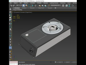kitchen burner gas stove oven cooking 3D Model