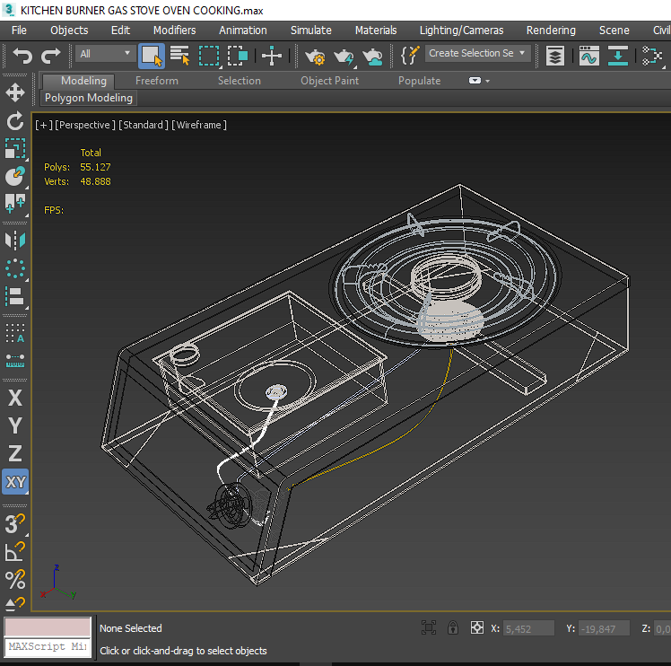 kitchen burner gas stove oven cooking 3D Model in Cookware Tools 3DExport
