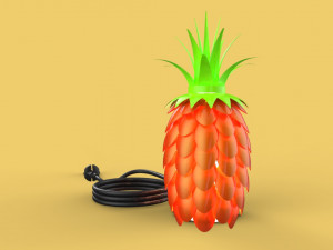 decorative pineapple night lamp sleeping for table interior Modelo 3D