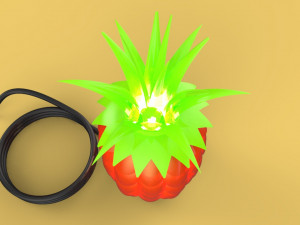 decorative pineapple night lamp sleeping for table interior Modelo 3D