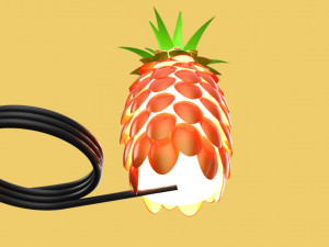 decorative pineapple night lamp sleeping for table interior Modelo 3D