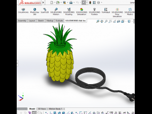 decorative pineapple night lamp sleeping for table interior Modelo 3D