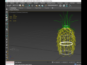 decorative pineapple night lamp sleeping for table interior Modelo 3D