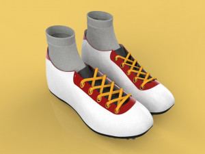 3d trail running trainer shoes sneaker football soccer sport 3D Model