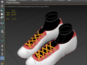 3d trail running trainer shoes sneaker football soccer sport 3D Model