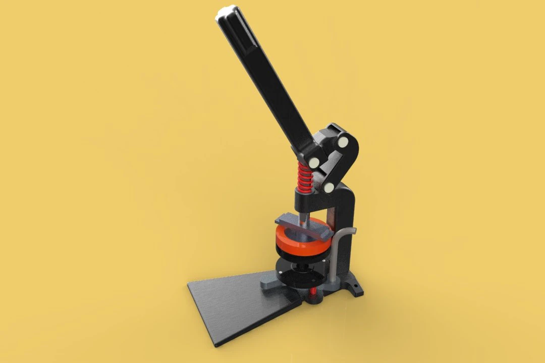 3d button badge pin punch press maker machine tool 3D Model .c4d .max .obj .3ds .fbx .stl .blend 