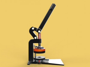 3d button badge pin punch press maker machine tool 3Dモデル