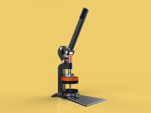 3d button badge pin punch press maker machine tool 3Dモデル