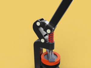 3d button badge pin punch press maker machine tool 3Dモデル