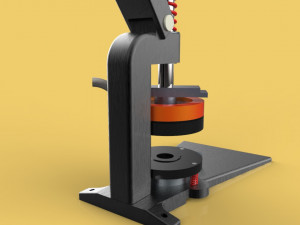 3d button badge pin punch press maker machine tool 3Dモデル