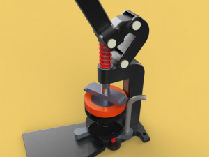 3d button badge pin punch press maker machine tool 3Dモデル
