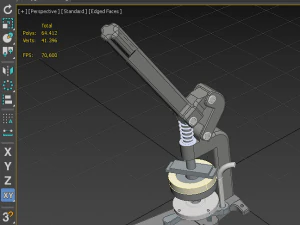 3d button badge pin punch press maker machine tool 3D Model