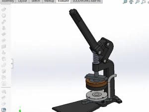 3d button badge pin punch press maker machine tool 3D Model