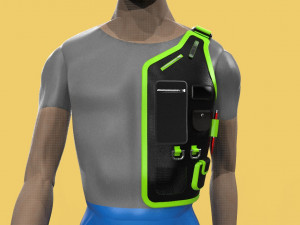 multipurpose vest cloth jacket pocket for engineer safety3ds Model 3D