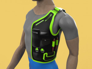 multipurpose vest cloth jacket pocket for engineer safety3ds Model 3D