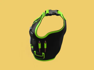 multipurpose vest cloth jacket pocket for engineer safety3ds 3D Model