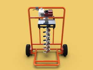 Hole digger auger soil drill hand held machine for earth ground Modello 3D