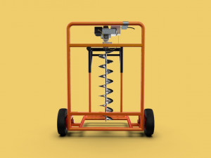 Hole digger auger soil drill hand held machine for earth ground Modello 3D