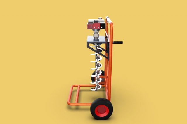 hole digger auger soil drill hand held machine for earth ground 3D