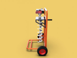 Hole digger auger soil drill hand held machine for earth ground Modello 3D