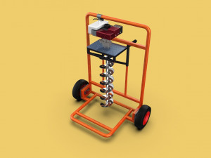 Hole digger auger soil drill hand held machine for earth ground Modello 3D
