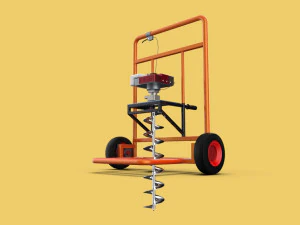 M&aacute;quina perforadora de mano para suelo, barrena excavadora, para tierra Modelo 3D
