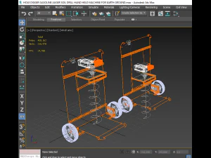 M&aacute;quina perforadora de mano para suelo, barrena excavadora, para tierra Modelo 3D