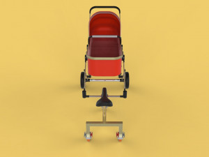 stroller baby infant trike trolley driver travel Modelo 3D