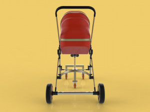 stroller baby infant trike trolley driver travel Modelo 3D