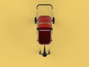 stroller baby infant trike trolley driver travel Modelo 3D