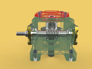 Speed reducer gear box worm helical wpx 3D Model