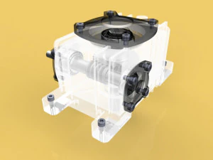 Speed reducer gear box worm helical wpx 3D Model