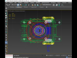 Speed reducer gear box worm helical wpx 3D Model