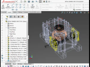 Speed reducer gear box worm helical wpx 3D Model