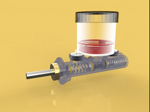 brake master cylinder car 3d Modello 3D