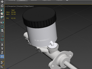 brake master cylinder car 3d Modello 3D