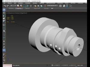 camshaft moped motorcycle motorbike 3D Model