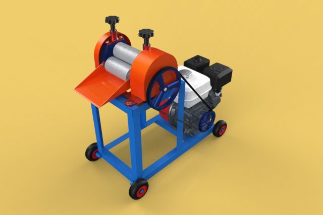sugarcane juice press squeezer machine Modelo 3D .c4d .max .obj .3ds .fbx .stl .blend 