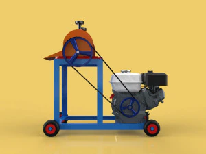 Пресс для соковыжималки из сахарного тростника 3D Модель